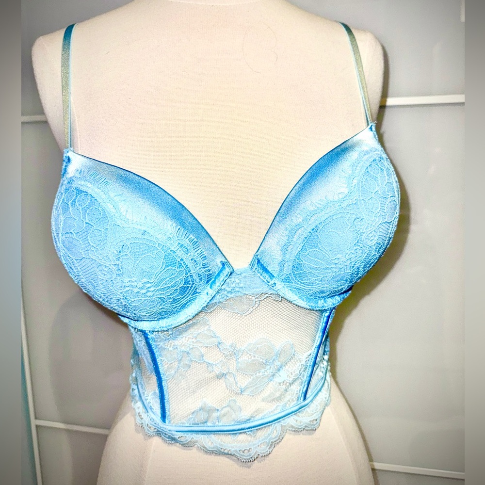 Victoria's Secret Light Blue Lace Bra